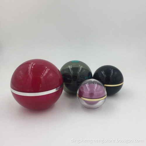 15g 30g 50 g 100 g leere Körperpflege rote runde Kugelform Plastik Acrylcremeglas